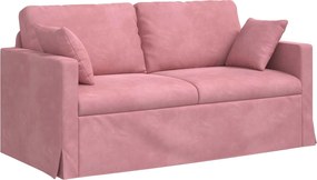 vidaXL Καναπές 2 pcs Ροζ