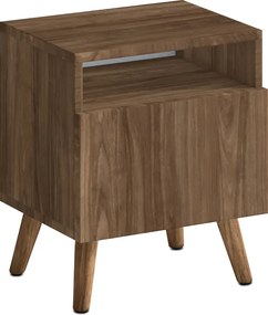 Κομοδίνο Sole Megapap χρώμα καρυδί 40x30x47,6εκ.