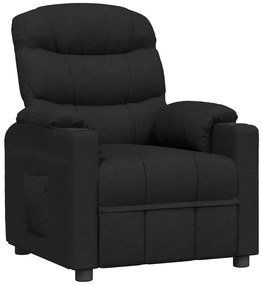 vidaXL Πολυθρόνα Ανακλινόμενη Μαύρη Υφασμάτινη