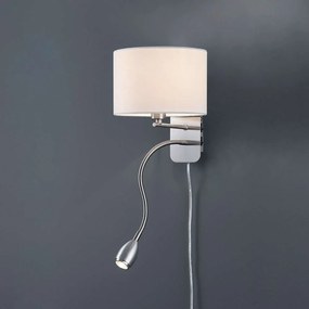 Φωτιστικό Τοίχου - Απλίκα Hotel 271170201 D20x23,5cm White Trio Lighting Metal, Fabric