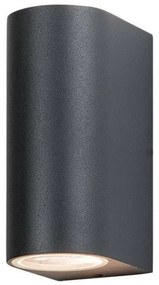 Απλίκα Φωτιστικό Τοίχου 2xGU10 15W IP54 Σκούρο Γκρι E122 Zambelis-E122-Ανθρακί E122