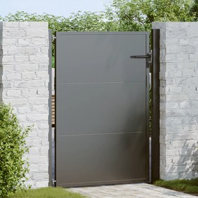 vidaXL Πύλη Κήπου Μαύρο 100 x 125 cm Ατσάλι με Επικάλυψη Πούδρας