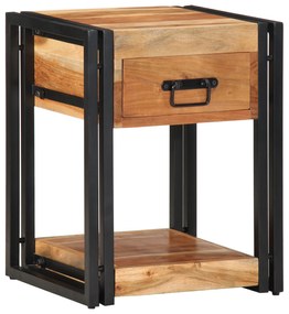 vidaXL Κομοδίνα 2 τεμαχίων 40x35x50 εκ Μασίφ Ξύλο Ακακίας