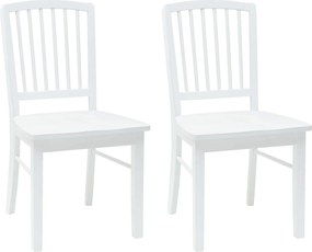 vidaXL Καρέκλες φαγητού 2 pcs Λευκό 50 x 52,5 x 91 εκ