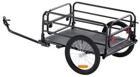 VEVOR Bike Cargo Trailer, 160 lbs Load Capacity, Heavy-Duty Bicycle Wagon Cart, Foldable Compact Storage &amp; Quick Release with Universal Hitch, 16&quot; Wheels, Safe Reflectors, Fits 22&quot;-28&quot; Bike Wheels