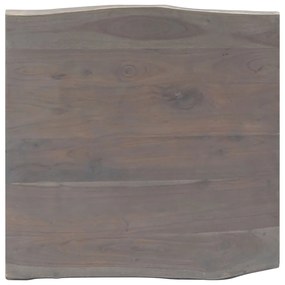 vidaXL Τραπεζάκι Σαλονιού Live Edge Γκρι 60x60x40 εκ. Ξύλο Ακακίας