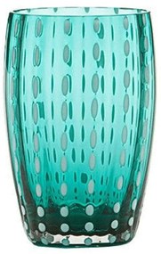 Ποτήρι Νερού Perle PR00112 320ml Sea Green Zafferano Glass