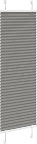 vidaXL Πλισέ περσίδα Ανθρακί 45x100 cm Πλάτος υφάσματος 44,4 cm