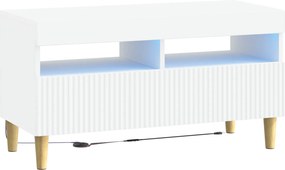 vidaXL Ντουλάπα LED Τηλεόρασης Λευκό Επεξεργασμένο Ξύλο