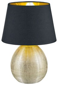 Φωτιστικό Επιτραπέζιο Luxor R50631079 1xE27 60W Φ24cm 35cm Gold-Black RL Lighting Ceramic,Fabric