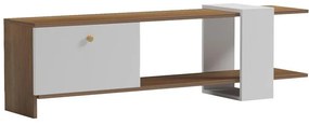 Standi melamine TV stand in natural-white color 120x25x36.8cm 120x25x36.8 εκ.