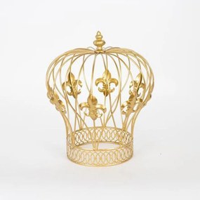 Διακοσμητικό Κορώνα 752-28569 24,7x24,7x28cm Gold Estheti Home Μέταλλο