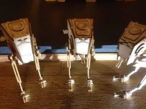 Σετ των 2 Intra απο ξύλο plywood 3mm-4mm πάχος – Star Wars Space Walker Transport ξύλο τρισδιάστατου μοντέλου παζλ 15x20 cm INTRAVECTRY-MY555480