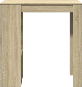 vidaXL Τραπέζι Μπαρ με Ράφια Sonoma Δρυς 102x50x103,5εκ Επεξ. Ξύλο