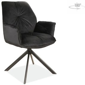 CHAIR BOOGIE II VELVET BLACK FRAME / BLACK BLUVEL 19 DIOMMI BOOGIEIIVCC DIOMMI-80-1571