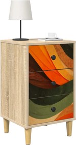 vidaXL Κομοδίνο BONN 2 τμχ. Sonoma Δρυς 36 x 33 x 60 εκ