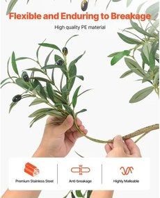 VEVOR 150cm Artificial Olive Tree Tall Fake Plant with Pot for Home Office