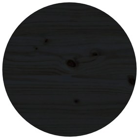 vidaXL Τραπεζάκι Σαλονιού Μαύρο Ø 55x60 εκ από Μασίφ Ξύλο Πεύκου