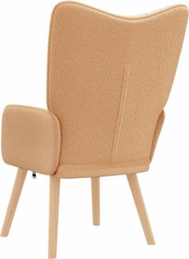 vidaXL Πολυθρόνα Μπεζ 62 x 67 x 95,5 εκ Υφάσματος Sherpa