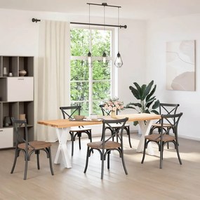 vidaXL Πόδια Τραπεζαρίας σε Σχήμα Χ, 2 τεμ. Λευκά 60x(72-73) εκ. Ατσάλι