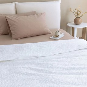 Κουβέρτα Carla White Palamaiki Υπέρδιπλo 250x260cm 100% Cotton