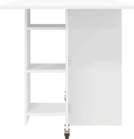 vidaXL Τραπέζι φαγητού 115 x 70 x 75 εκ. Επεξεργασμένο Ξύλο Λευκό
