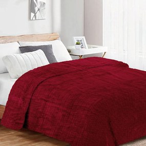 Κουβέρτα Fleece Υπέρδιπλη (220x240) Dimcol Brick 04 Bordeaux