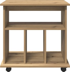 vidaXL Ντουλάπι Τροχήλατο Αρτισιανή Δρυς 60x45x60 εκ. Επεξεργ. Ξύλο