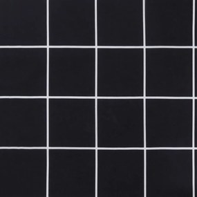 Μαξιλάρι Πάγκου Κήπου Μαύρο Καρό 180x50x7 εκ. Ύφασμα Oxford - Πολύχρωμο