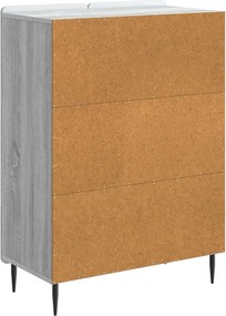 vidaXL Πλαϊνό γραφείο Γκρι Sonoma 66 x 34,5 x 92 εκ.