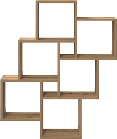 vidaXL Ράφι Κύβος Τοίχου Τεχνίτης Δρυς 78 x 15 x 93 εκ από Μοριοσανίδα