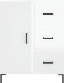 vidaXL Ντουλάπι Γυαλιστερό Λευκό 69,5x34x90 εκ. Επεξεργασμένο Ξύλο