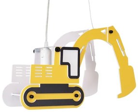 Παιδικό Κρεμαστό Φωτιστικό E27 PVC EXCAVATOR Κίτρινο 61579 Globostar-61579-Κίτρινο 61579
