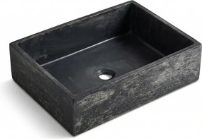 Tema Rock Anthracite 52x38 - Επιτραπέζιος Νιπτήρας με Υφή Πέτρας