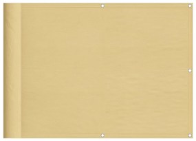 vidaXL Διαχωριστικό Βεράντας Άμμου 75x600εκ 100% Πολ. Ύφασμα Oxford