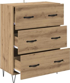 vidaXL Πλαϊνό γραφείο Artisan Oak 69,5 x 34 x 90 εκ.