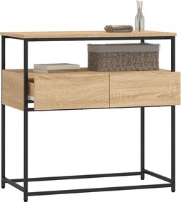 vidaXL Κονσόλα Τραπεζιού Sonoma Δρυς 75 x 40 x 75 εκ. από Τεχνητό Ξύλο