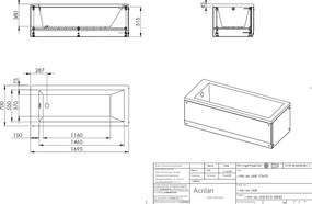 Acrilan Minimal Line - Ακρυλική Μπανιέρα 170x70 εκ