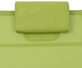 vidaXL Ξαπλώστρα Πράσινη από Αλουμίνιο / Textilene