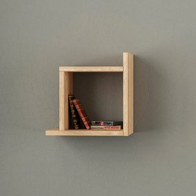 Ραφιέρα τοίχου Box Megapap χρώμα φυσικό οξιάς 30x22x30εκ.