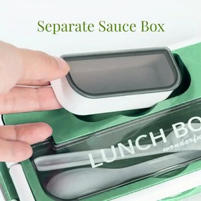 Πλαστικό Δοχείο Φαγητού 800ml με Μαχαιροπίρουνα - Πράσινο