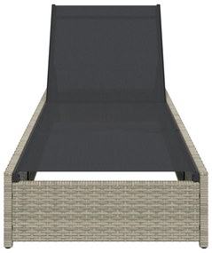 vidaXL Ξαπλώστρα Μπεζ 60x200x27 εκ. Πολυ Ρατάν