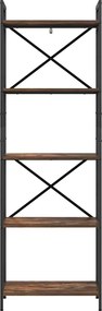 vidaXL Ράφι Βιβλίων 5 επιπέδων 56 x 34 x 171 εκ Επεξεργασμένο Ξύλο