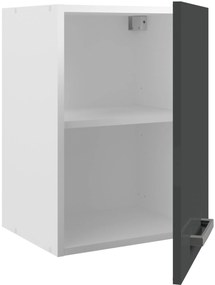 Κρεμαστό ντουλάπι Jeden 40-Γκρι Γυαλιστερό - Λευκό