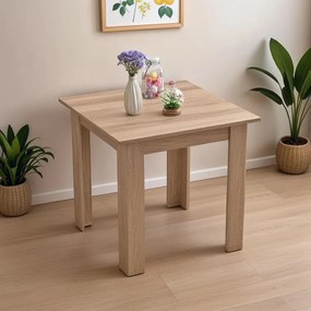 Τραπέζι Manka I μελαμίνη σε sonoma απόχρωση 80x80x77εκ 80x80x77 εκ.