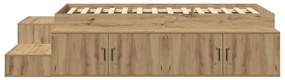 vidaXL Κρεβάτι με αποθηκευτικό χώρο artisan δρυς 234 x 118 x 53.5 εκ.
