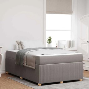vidaXL Σκελετός κρεβατιού με στρώμα Taupe 120 x 200 cm ύφασμα