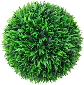 vidaXL Τεχνητές μπάλες πυξάρι με φώτα LED 2 τεμ. Πράσινο 38 εκ.