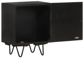 vidaXL Κομοδίνο 40 x 30 x 50 εκ. Ορειχάλκινη Πρόσοψη Μασίφ Ξύλο Μάνγκο