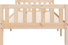 vidaXL Κρεβάτι Παιδικό Χωρίς Στρώμα Καφέ Κεριού 75x190 εκ Μασίφ Πεύκο